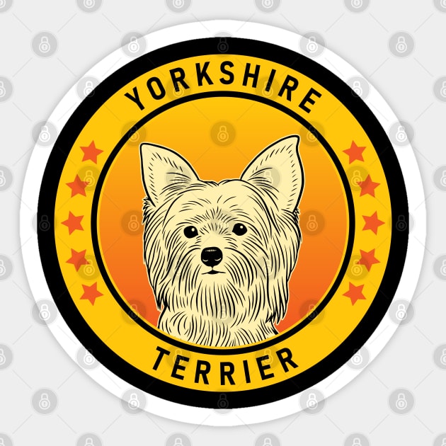 Yorkshire Terrier Dog Portrait Sticker by millersye